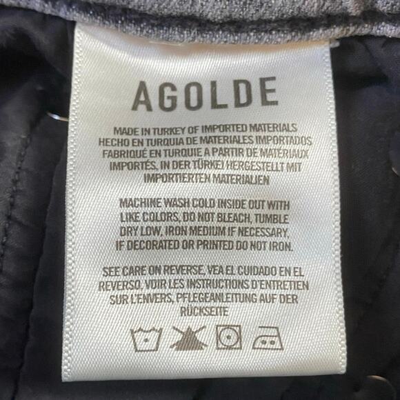 AGOLDE Nico High-Rise Skinny Jeans Washed Gray Black 25 Excellent Condition - Picture 9 of 15